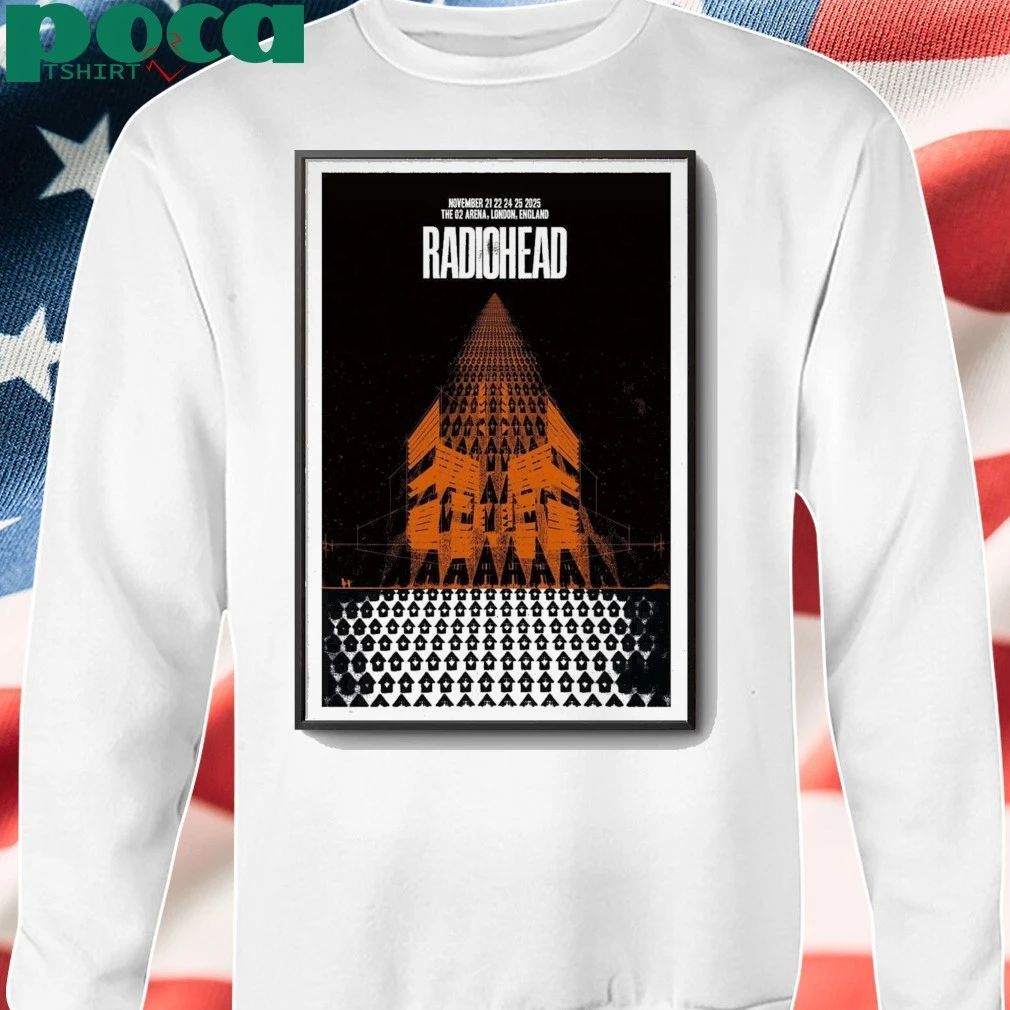 Radiohead November 21-25, 2025 The O2, London, UK Concert Poster shirt