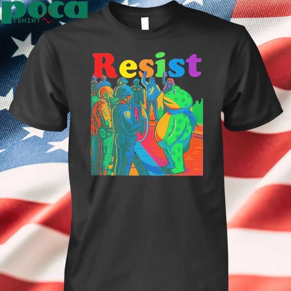 Portland Frog Rage Against Resist Art T-shirt
