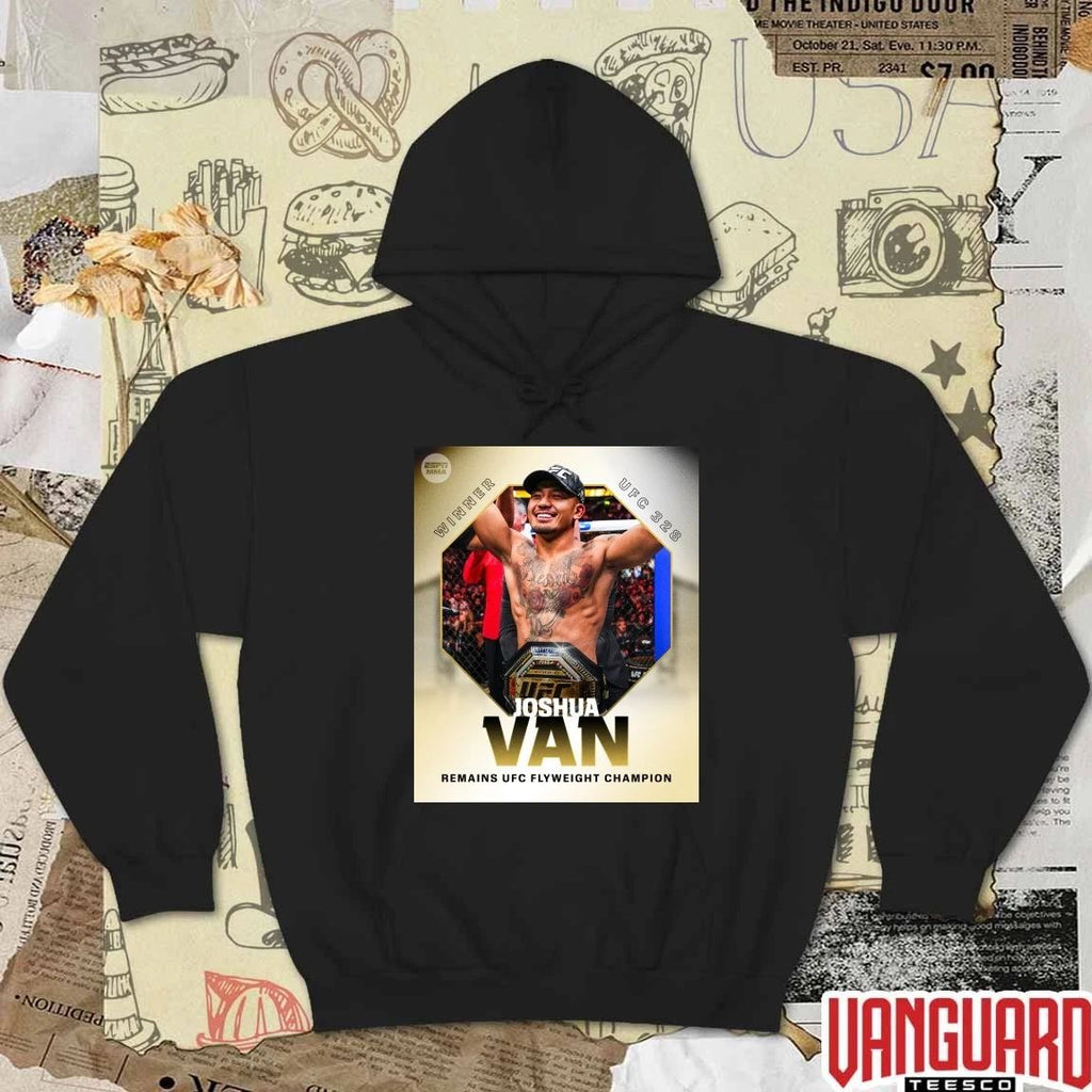 Joshua Van Remains UFC Flyweight Champion 2026 Winner UFC 328 Poster t-shirt