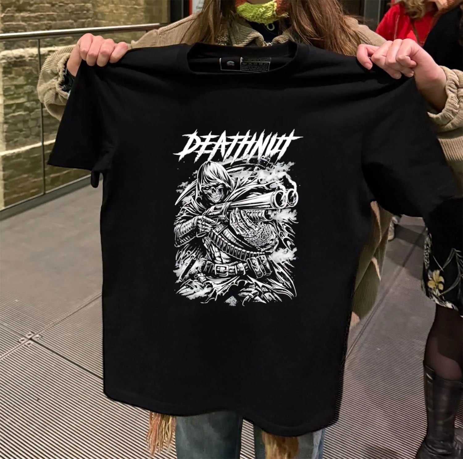 Deathnut Grim Reaper Holding Shotgun shirt