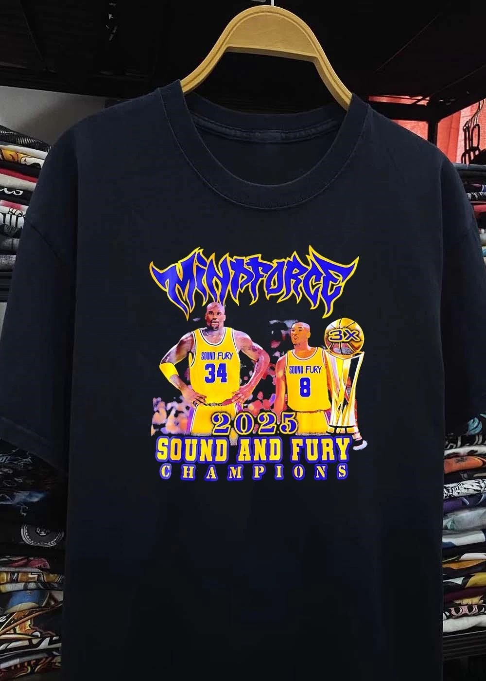 Mindforce Shaq Kobe 2025 3X Sound And Fury Champions Shirt