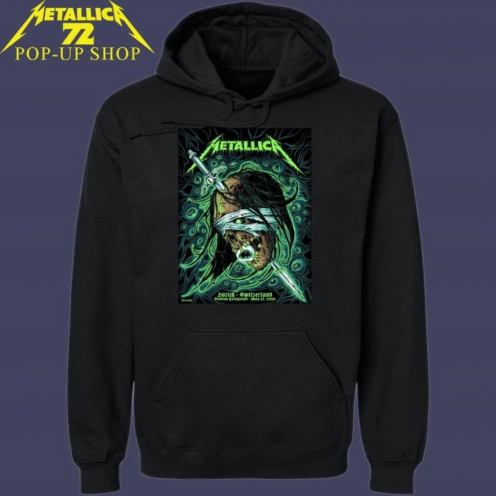Metallica M72 Zurich Switzerland May 27, 2026 Stadion Letzigrund Art By Mark Richards Pop-Up Shop T-Shirt