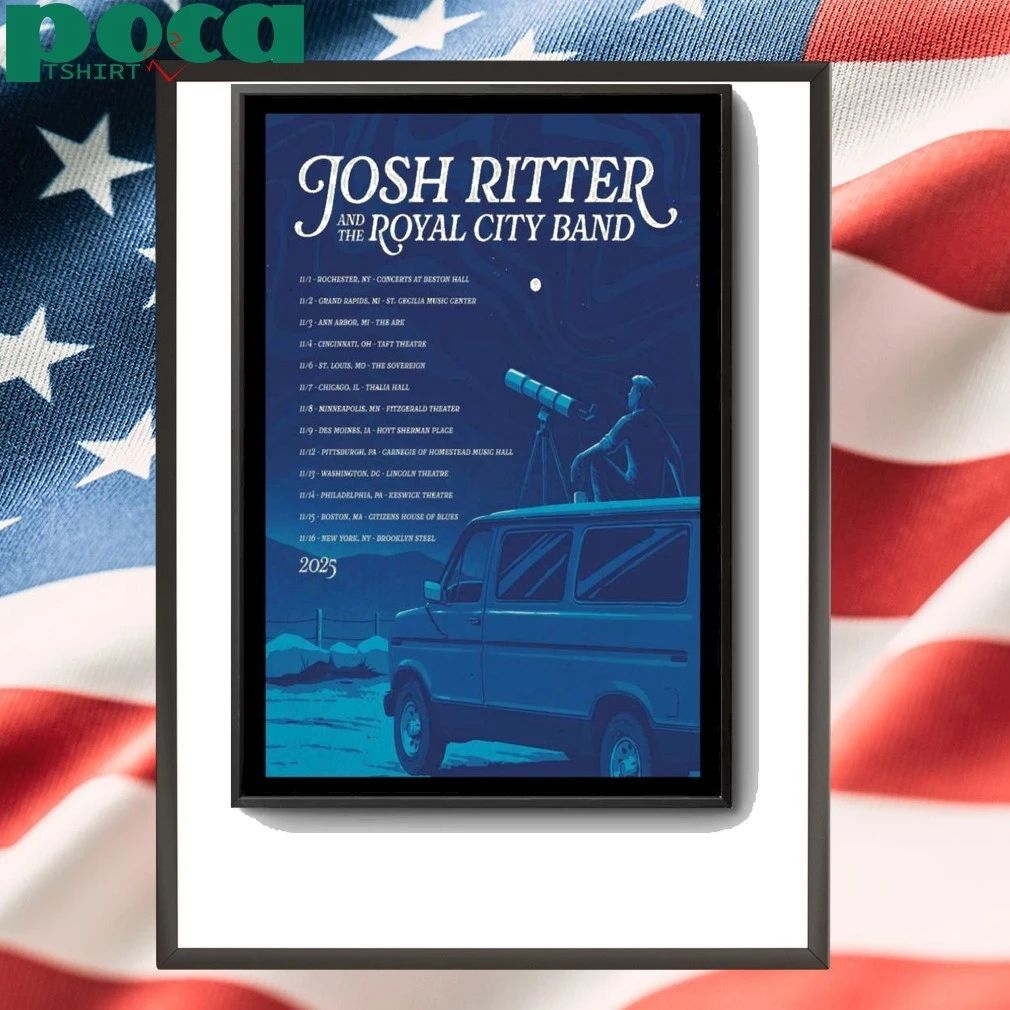 Poster Josh Ritter Tour Sep 2025 shirt