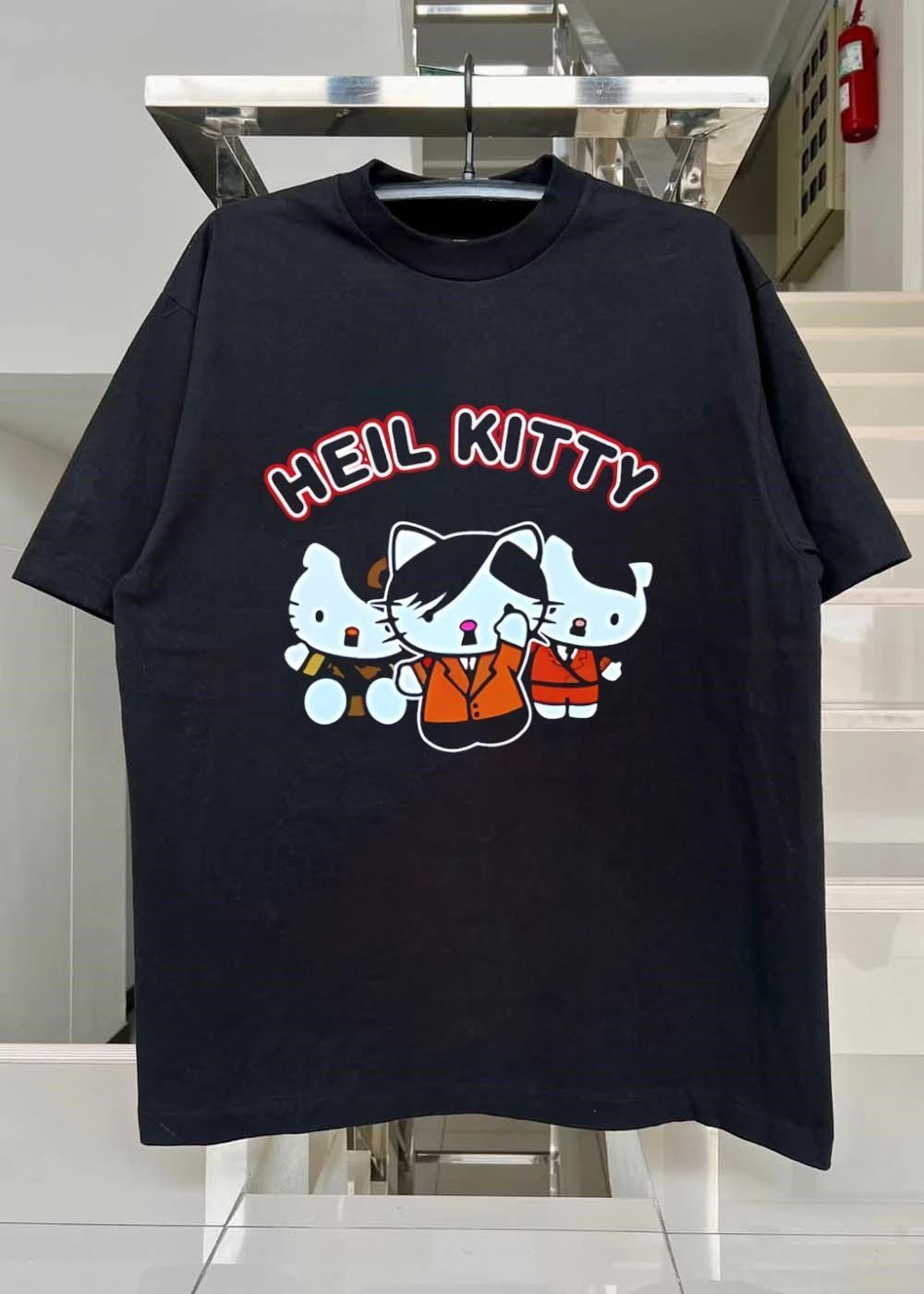 Heil Kitty Parody Hitler Characters Funny T-Shirt