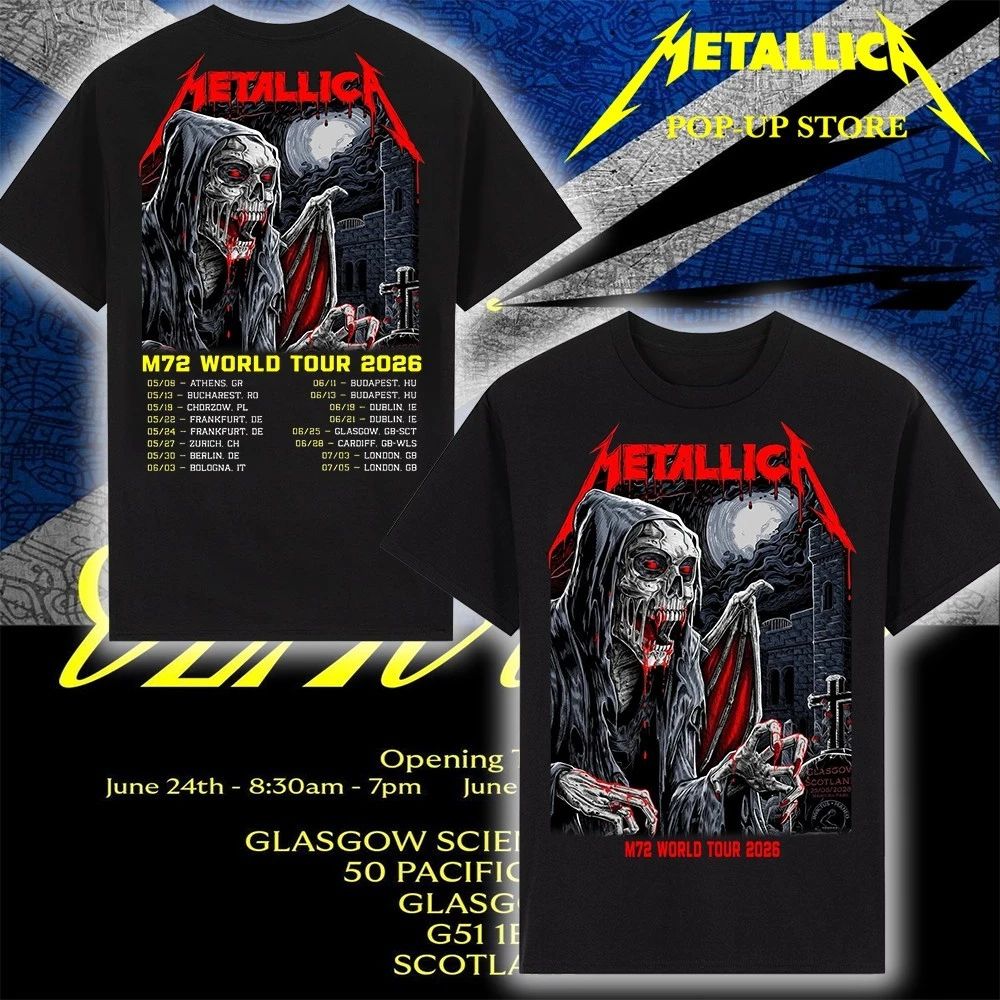 Limited Edition Metallica Glasgow Scotland 2026 T-Shirt – Official M72 Stadium Tour – Art By Landon Armstrong T-Shirt