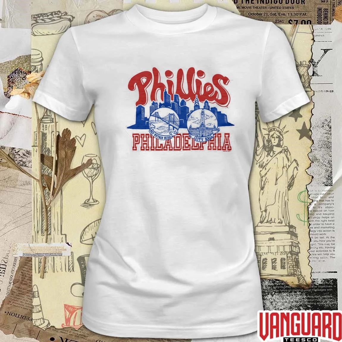2026 Philadelphia Phillies MLB Walt Whitman Bridge City Hall t-shirt