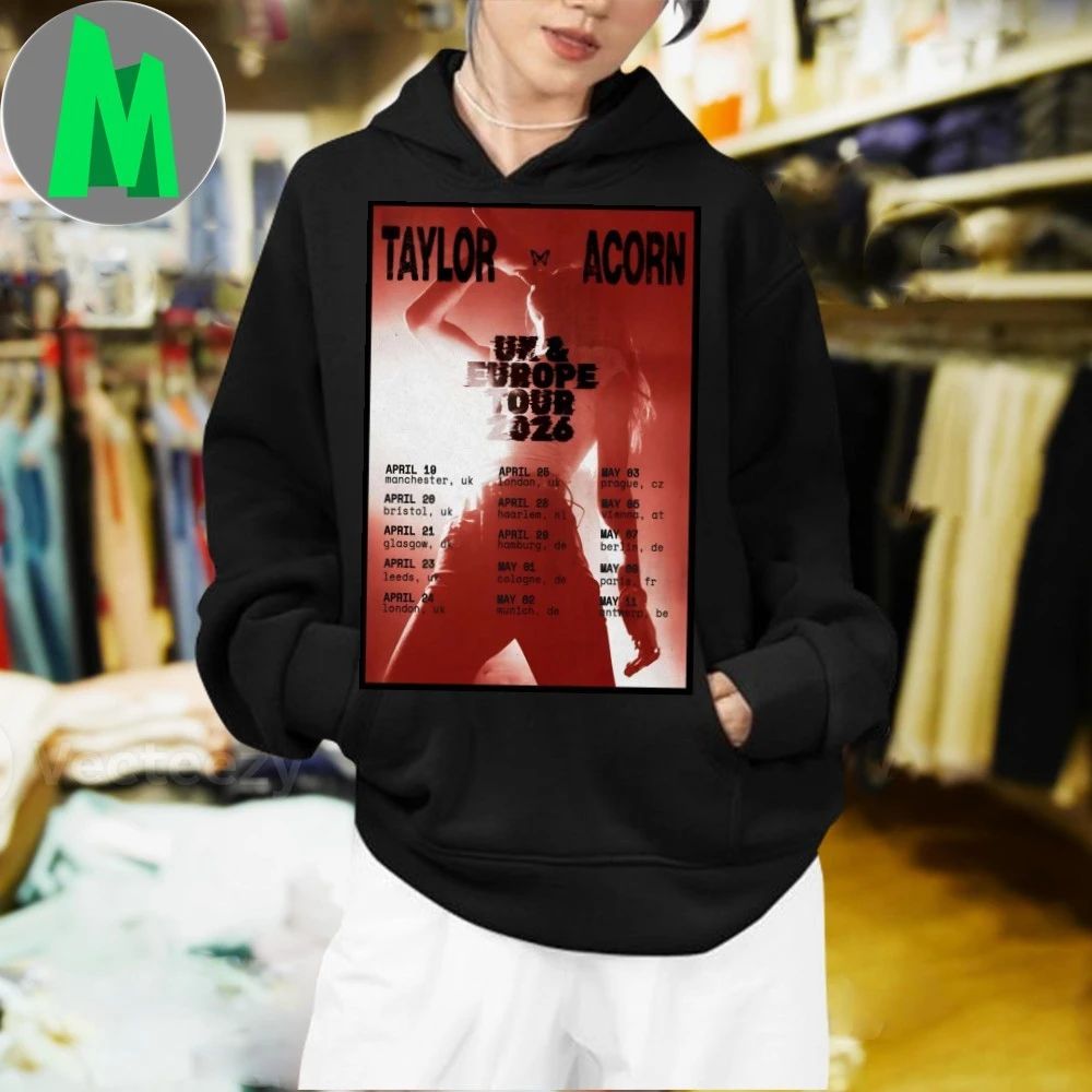 Taylor Acorn UK And Europe 2026 Shows Poster Shirt