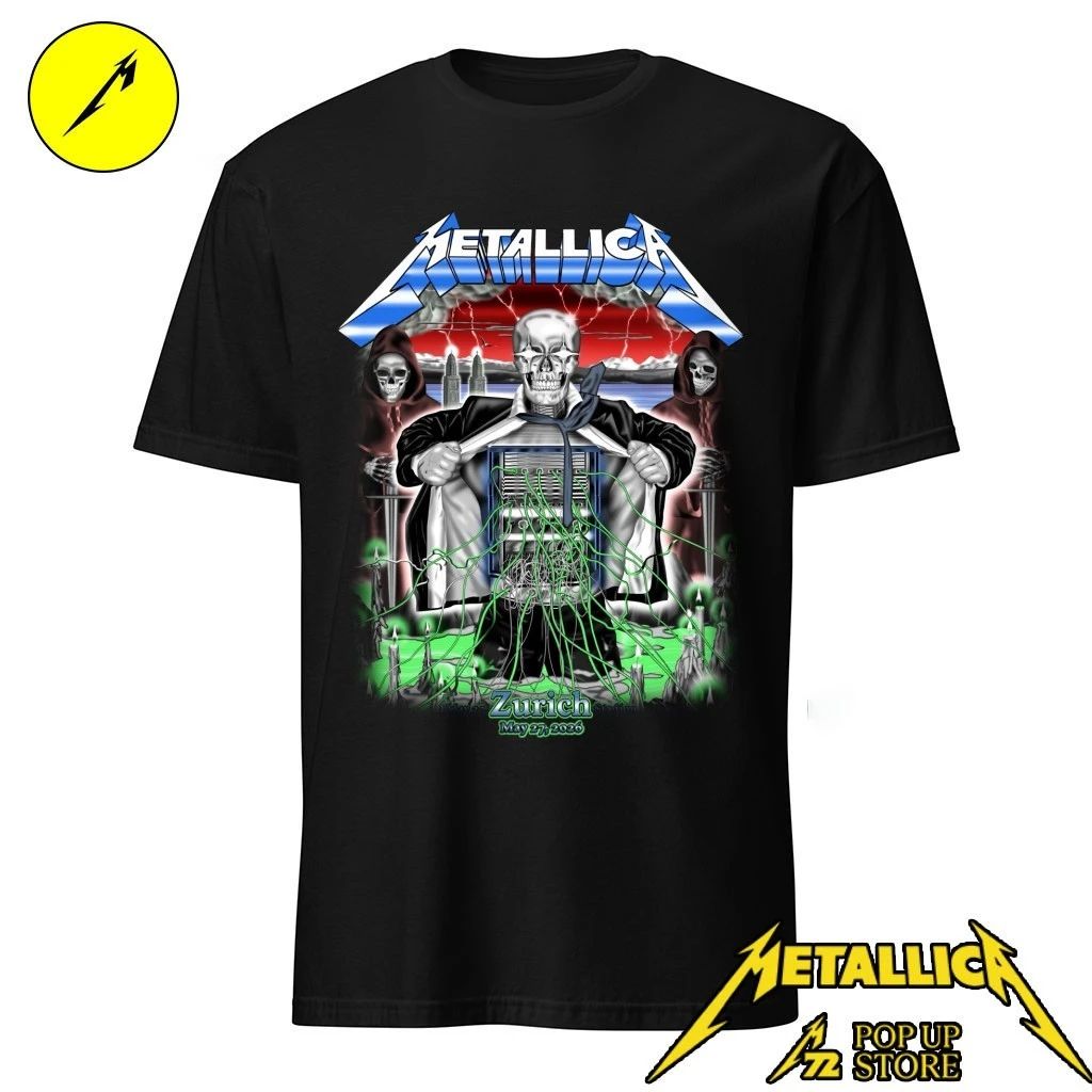 Metallica Zurich T-Shirt May 27 at Stadion Letzigrund Switzerland M72 World Tour 2026