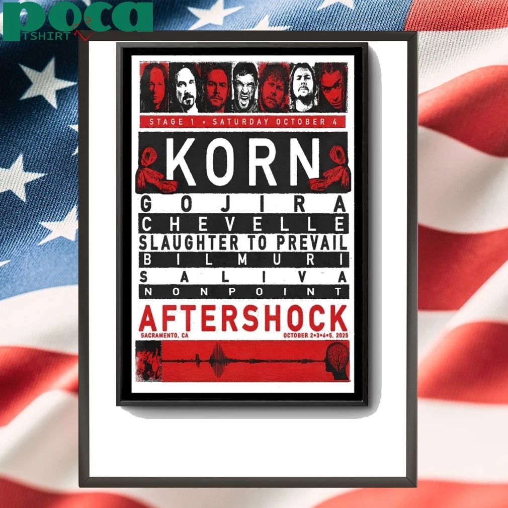 Tour 2025 Discovery Park, Sacramento, California Aftershock Festival Poster shirt