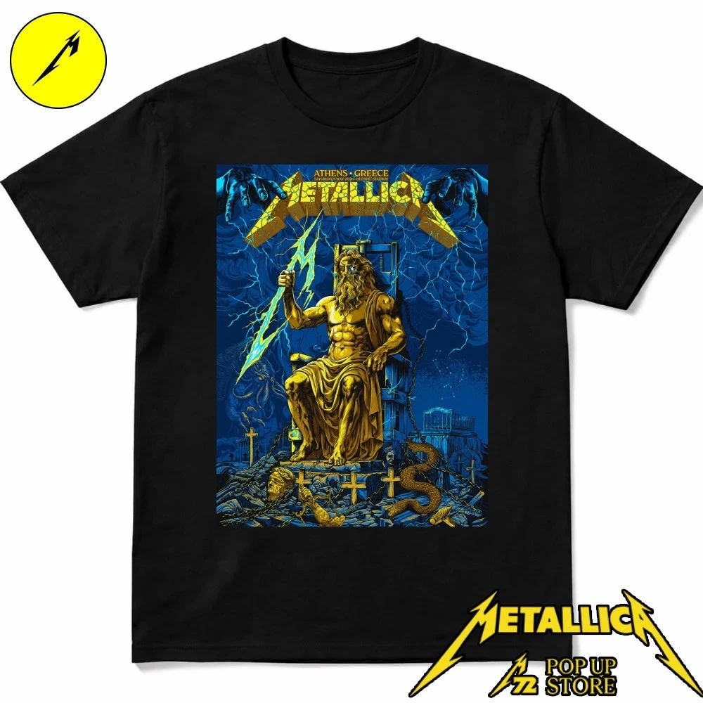 Metallica M72 Athens Greece Olympic Stadium May 9, 2026 Zeus Art Poster Shirt