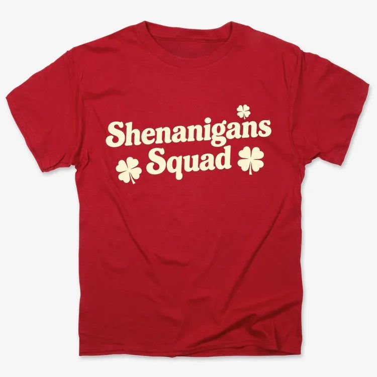 Shenanigans Squad St. Patrick's Day Four Leaf Clover Design