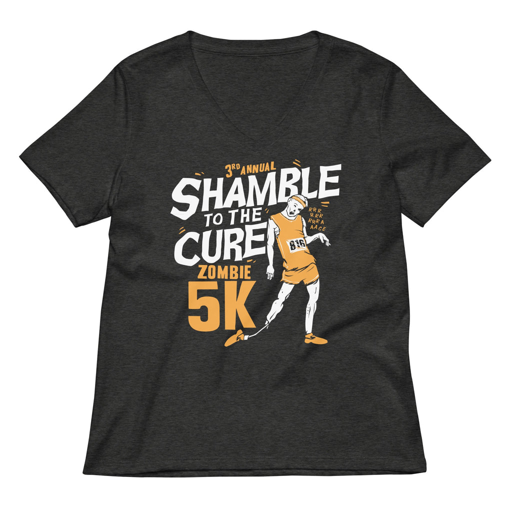 Shamble To The Cure Zombie 5K Women's V-Neck Tee