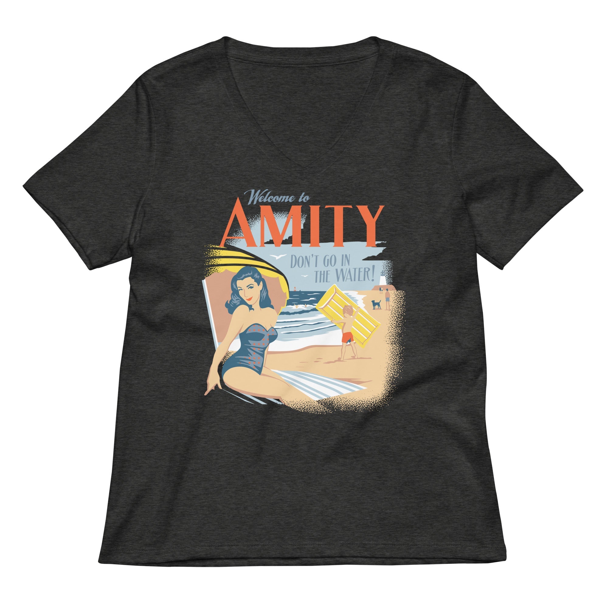 Welcome To Amity Women's V-Neck Tee
