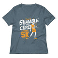 Shamble To The Cure Zombie 5K Women's V-Neck Tee